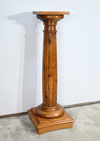 Importante Colonne en Chêne Massif – 1900