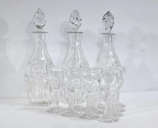 Service Cabaret Cristal de Bohème, époque Napoléon III - 2ème partie XIXe