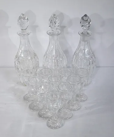 Service Cabaret Cristal de Bohème, époque Napoléon III - 2ème partie XIXe
