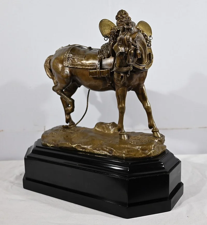 Important Bronze « Le Cheval de Trait » de T. Gechter – 1841