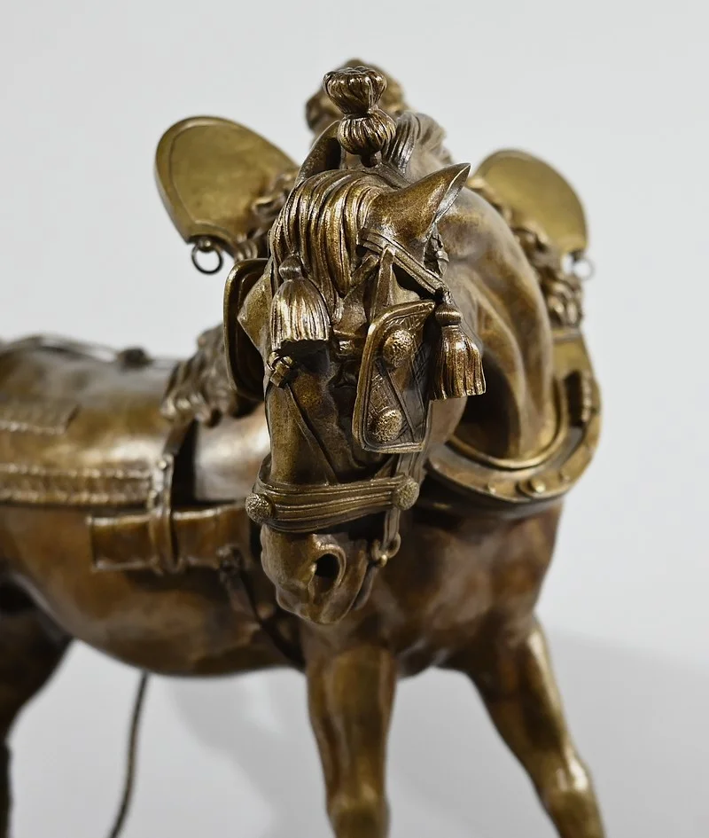 Important Bronze « Le Cheval de Trait » de T. Gechter – 1841
