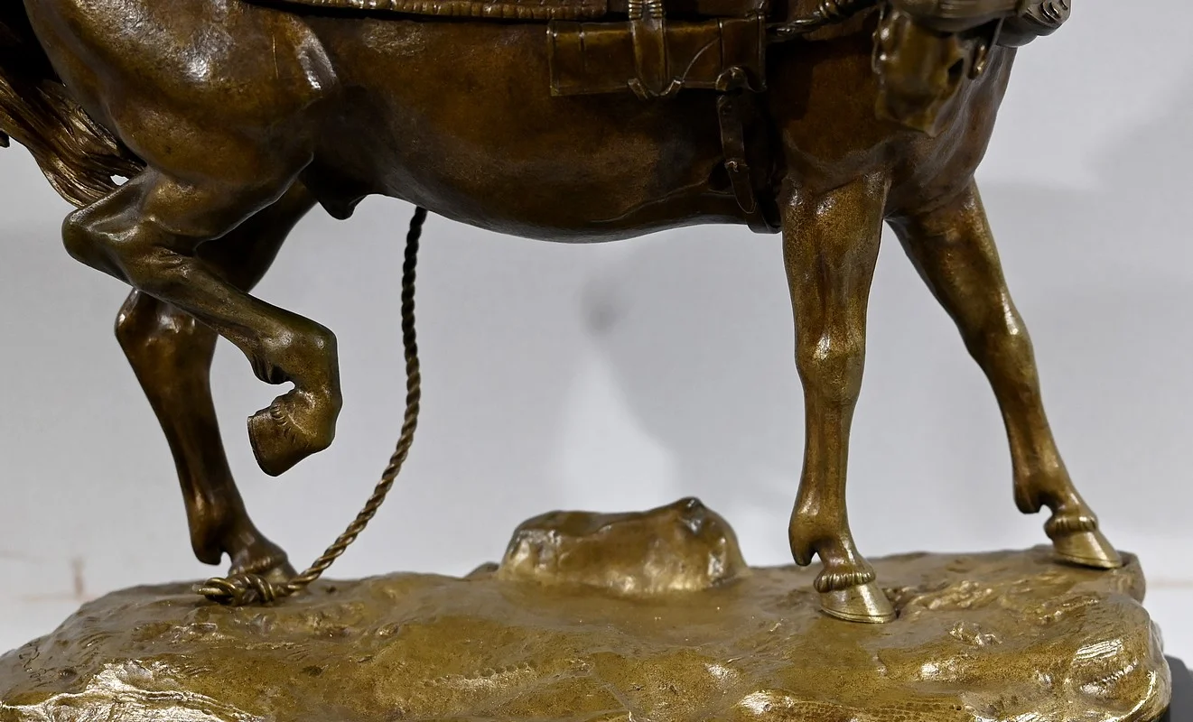Important Bronze « Le Cheval de Trait » de T. Gechter – 1841