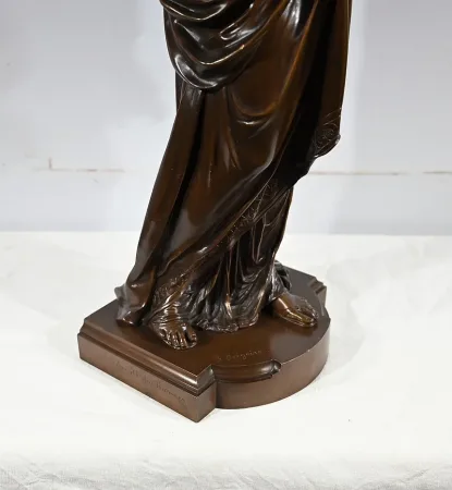 Important Bronze « La Lettre » de J-L. Grégoire –  Fin XIXe