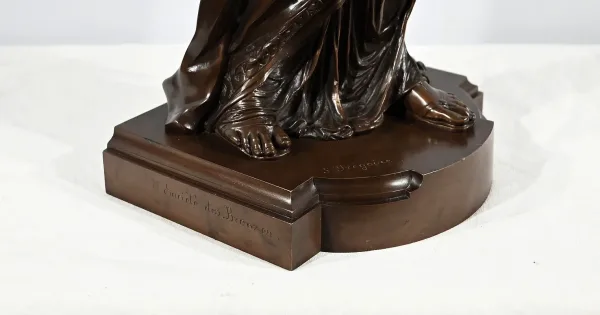 Important Bronze « La Lettre » de J-L. Grégoire –  Fin XIXe