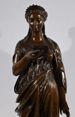 Important Bronze « La Lettre » de J-L. Grégoire –  Fin XIXe