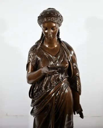 Important Bronze « La Lettre » de J-L. Grégoire –  Fin XIXe