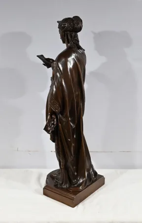 Important Bronze « La Lettre » de J-L. Grégoire –  Fin XIXe