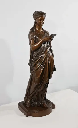 Important Bronze « La Lettre » de J-L. Grégoire –  Fin XIXe