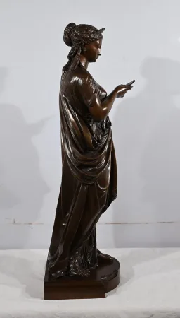 Important Bronze « La Lettre » de J-L. Grégoire –  Fin XIXe