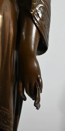 Important Bronze « La Lettre » de J-L. Grégoire –  Fin XIXe