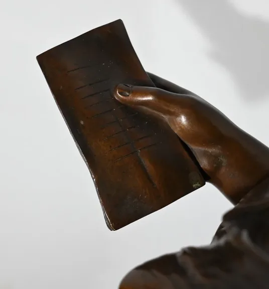 Important Bronze « La Lettre » de J-L. Grégoire –  Fin XIXe