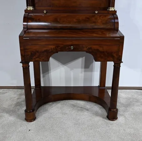 Petit Bureau à Cylindre en Acajou, époque Empire – Début XIXe