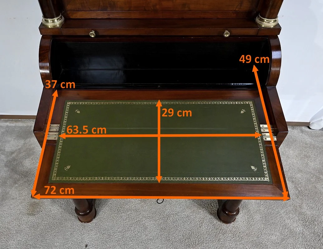 FRENCH EMPIRE PERIOD CYLINDER TOP DESK