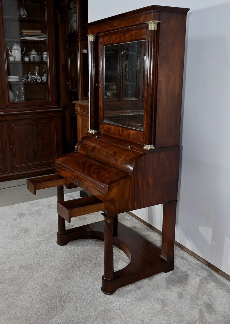 FRENCH EMPIRE PERIOD CYLINDER TOP DESK