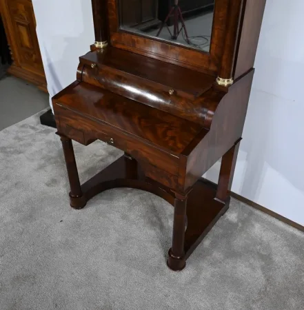 Petit Bureau à Cylindre en Acajou, époque Empire – Début XIXe