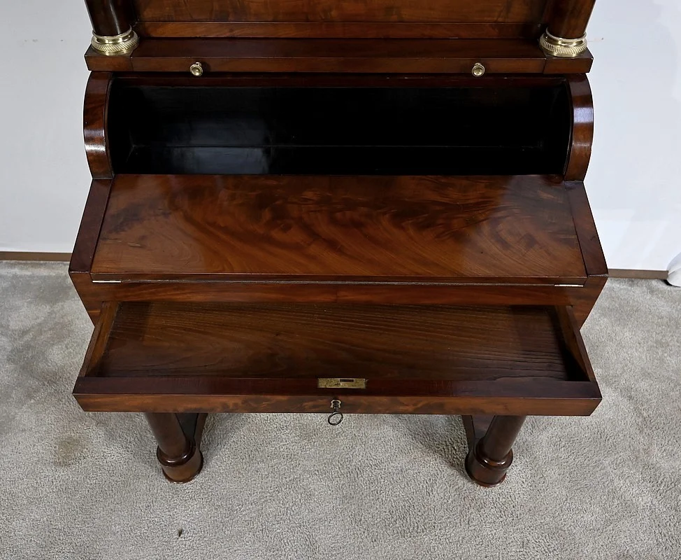 FRENCH EMPIRE PERIOD CYLINDER TOP DESK