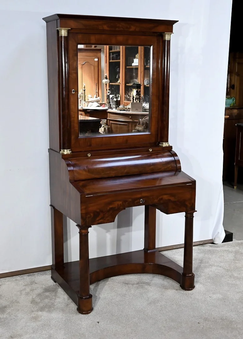 FRENCH EMPIRE PERIOD CYLINDER TOP DESK