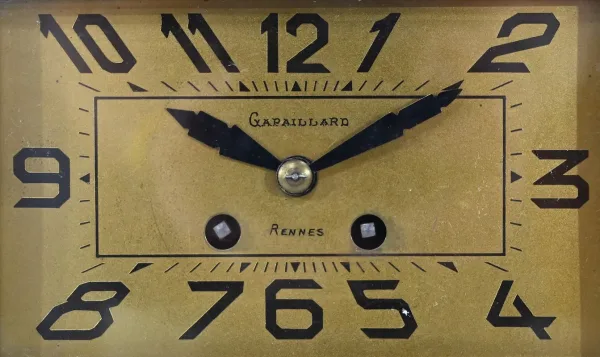 Ensemble de Cheminée en Onyx et Bronze, estampillé A. Gapaillard, Art Déco – 1920