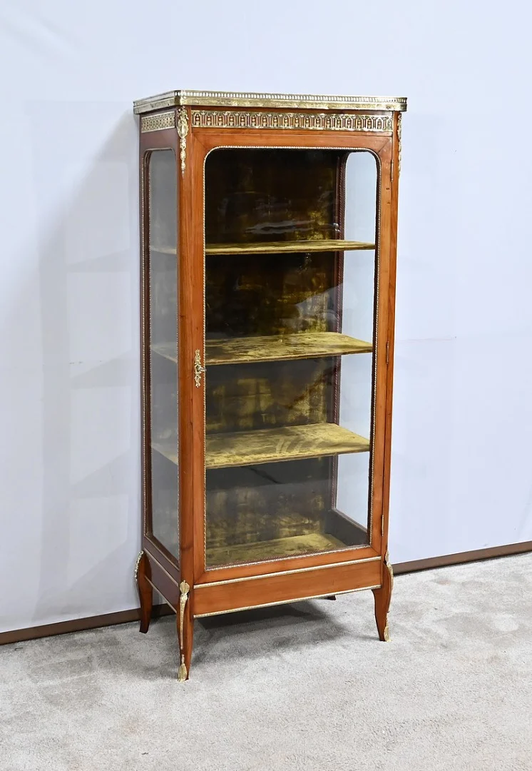 GABINETE DE EXHIBICIÓN DE ESTILO DE TRANSICIÓN FRANCESA