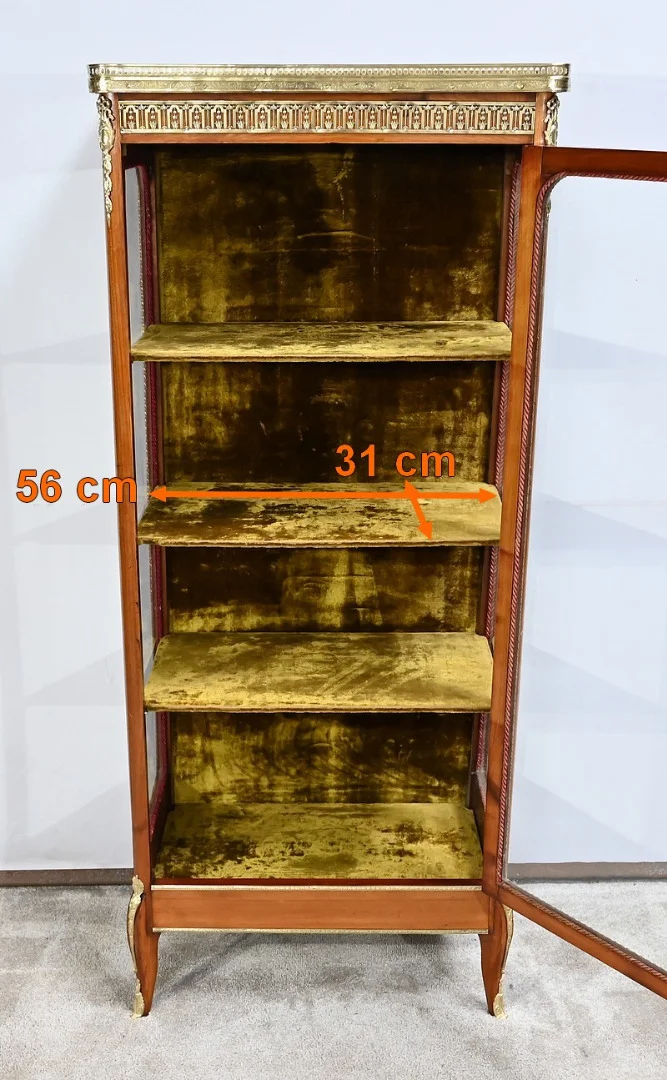 GABINETE DE EXHIBICIÓN DE ESTILO DE TRANSICIÓN FRANCESA
