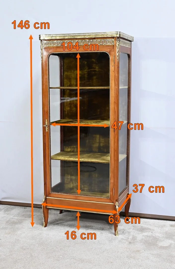 GABINETE DE EXHIBICIÓN DE ESTILO DE TRANSICIÓN FRANCESA