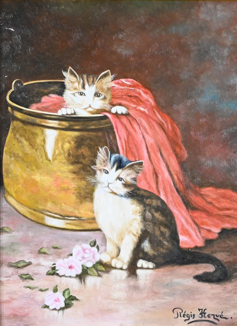 OIL ON CANVAS signed R. HERVE