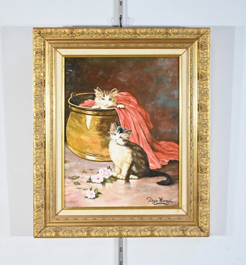 OIL ON CANVAS signed R. HERVE