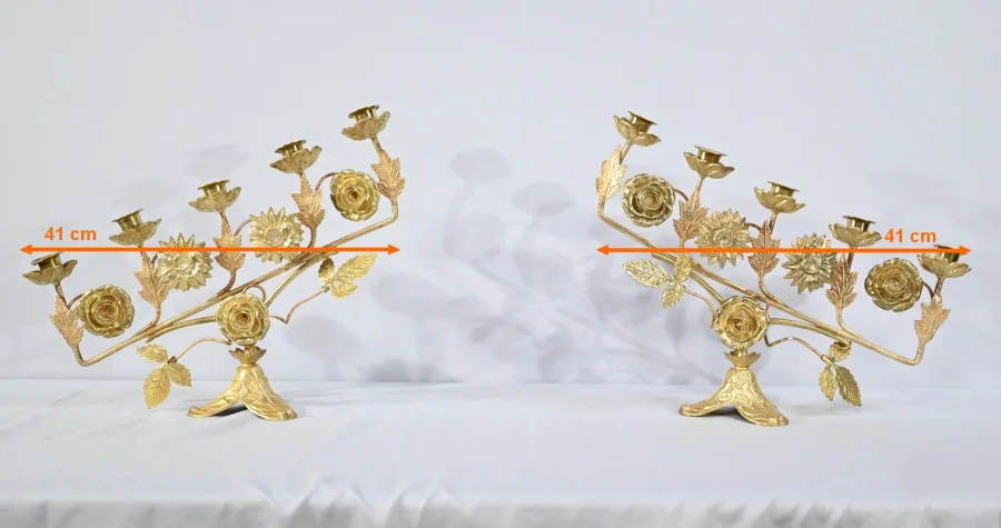 PAIR OF ALTAR CANDELABRA