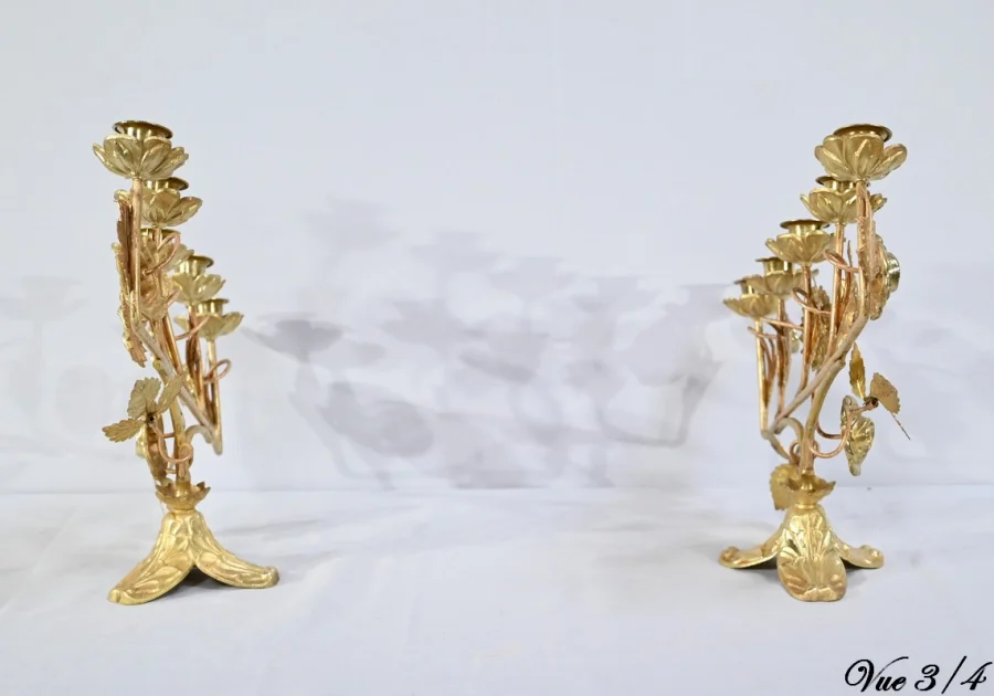 PAIR OF ALTAR CANDELABRA