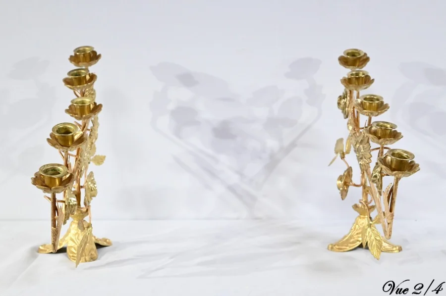 PAIR OF ALTAR CANDELABRA