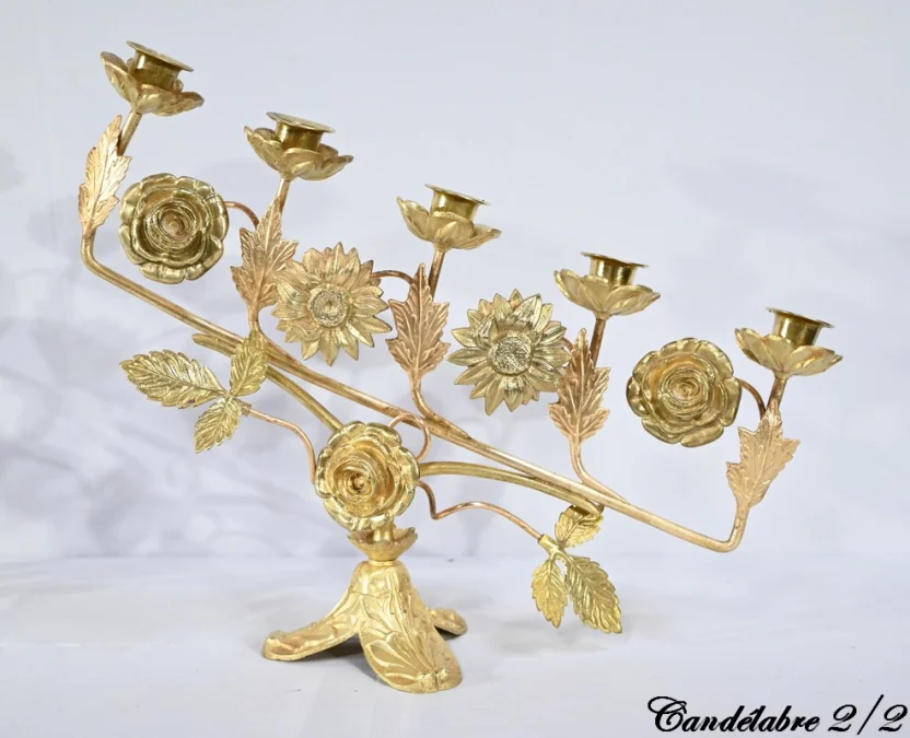 PAIR OF ALTAR CANDELABRA