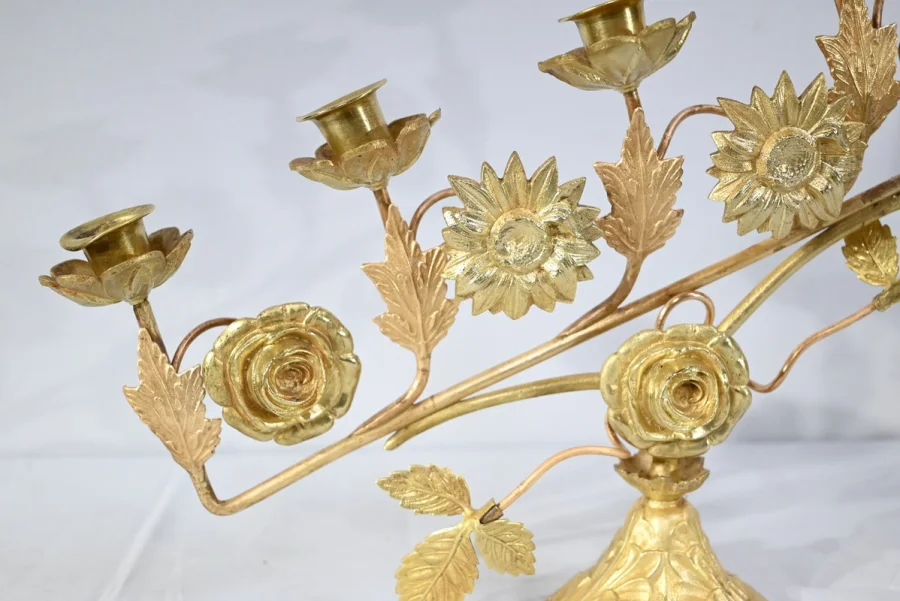 PAIR OF ALTAR CANDELABRA