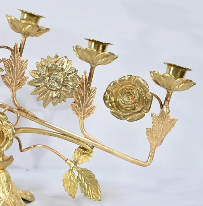PAIR OF ALTAR CANDELABRA