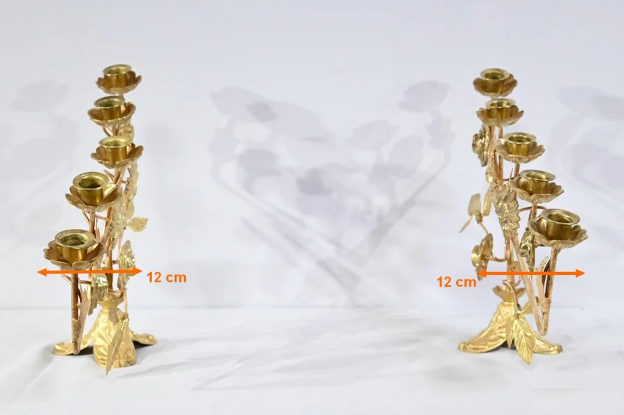 PAIR OF ALTAR CANDELABRA