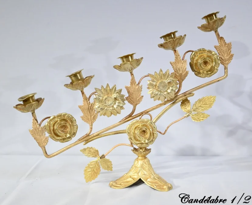 PAIR OF ALTAR CANDELABRA