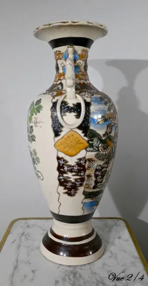 Important Vase Balustre en Porcelaine, Japon – XXe