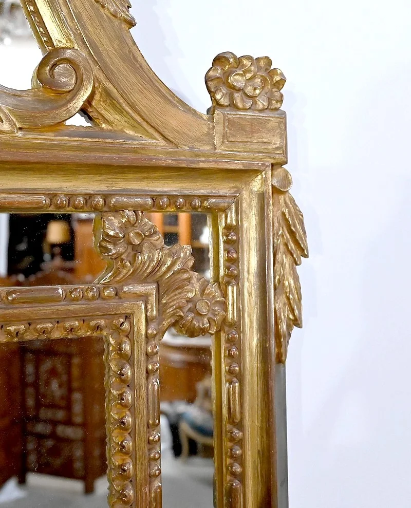 Miroir à Parcloses, style Louis XVI - Fin XIXe