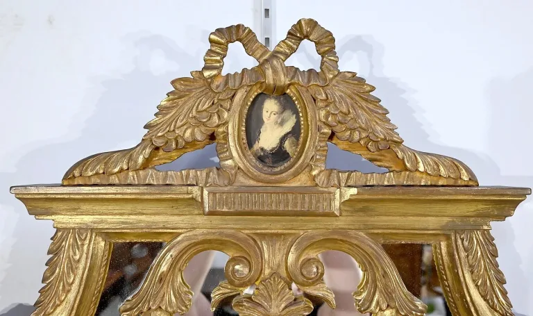 Miroir à Parcloses, style Louis XVI - Fin XIXe