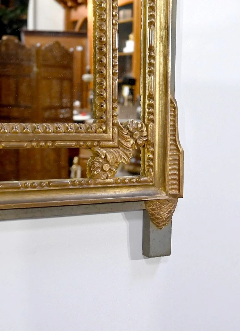 Miroir à Parcloses, style Louis XVI - Fin XIXe