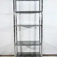 Étagère 5 Niveaux en Métal Chromé, esprit Bambou – 1970