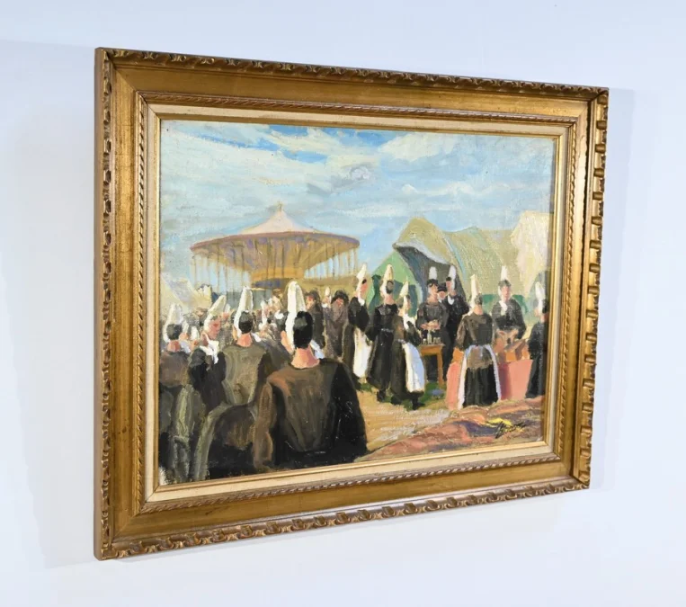 BRETONISCHE SCHULE DES 20. JAHRHUNDERTS, ÖL AUF LEINWAND