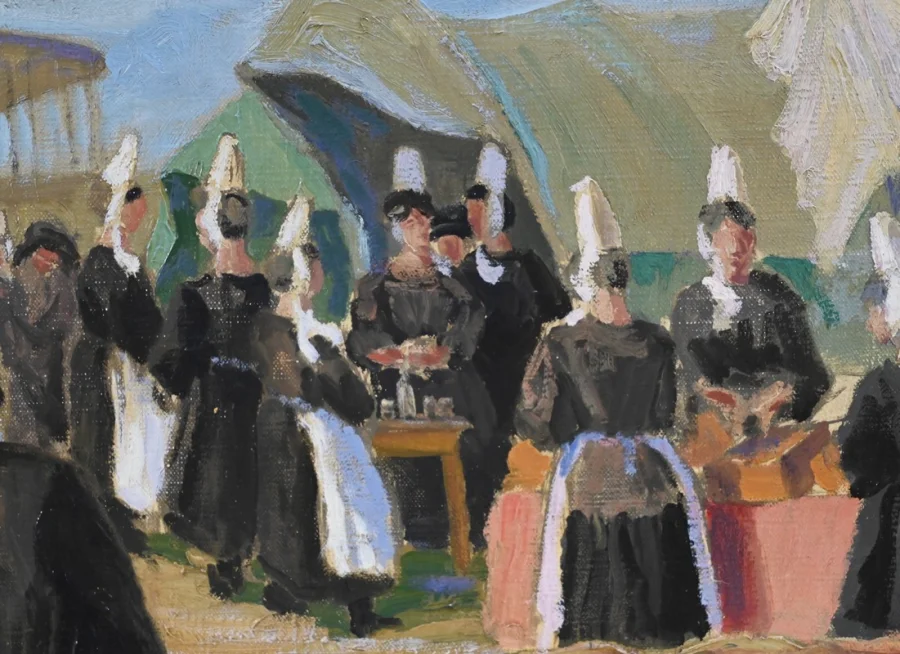 BRETONISCHE SCHULE DES 20. JAHRHUNDERTS, ÖL AUF LEINWAND