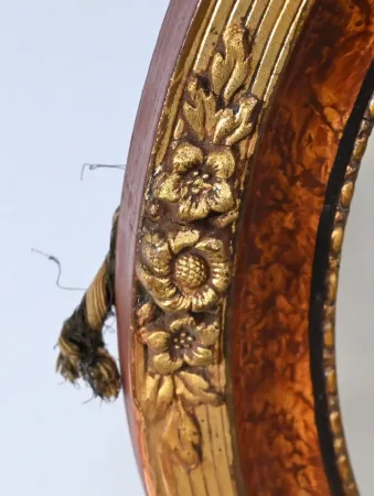 Miroir Ovale en Bois Doré – Début XXe