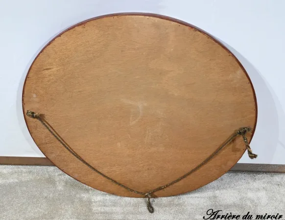 Miroir Ovale en Bois Doré – Début XXe