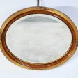 Miroir Ovale en Bois Doré – Début XXe