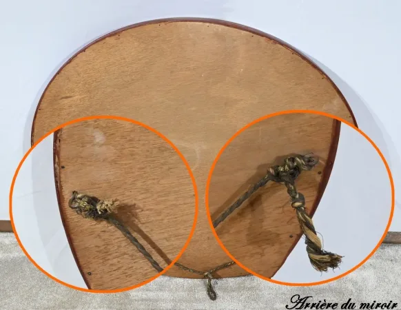 Miroir Ovale en Bois Doré – Début XXe