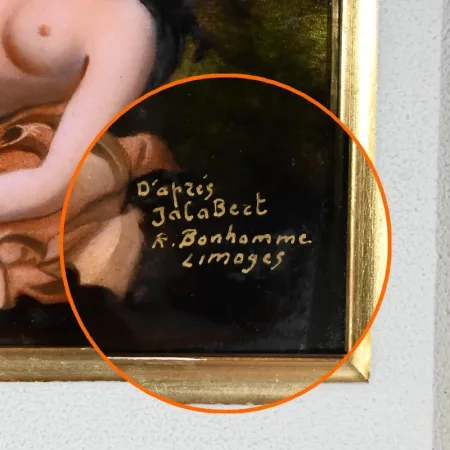 Tableau Émaillé d’après C. Jalabert, signé R.Bonhomme – 1950