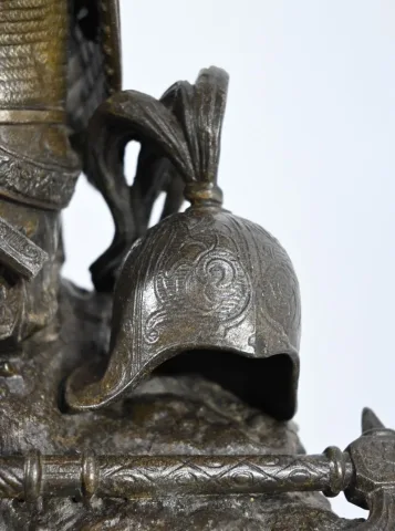 MARNLE AND BRONZE CLOCK