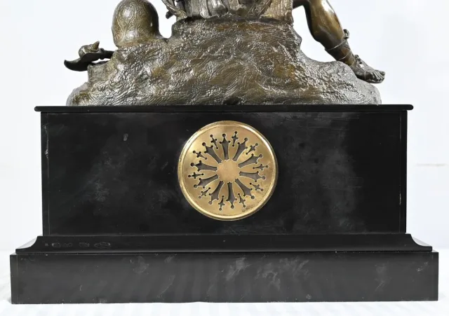 MARNLE AND BRONZE CLOCK