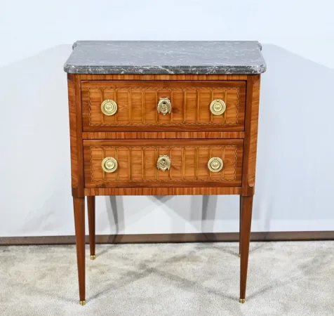 Petite Commode Sauteuse en Acajou et Bois de Rose, époque Louis XVI – XVIIIe